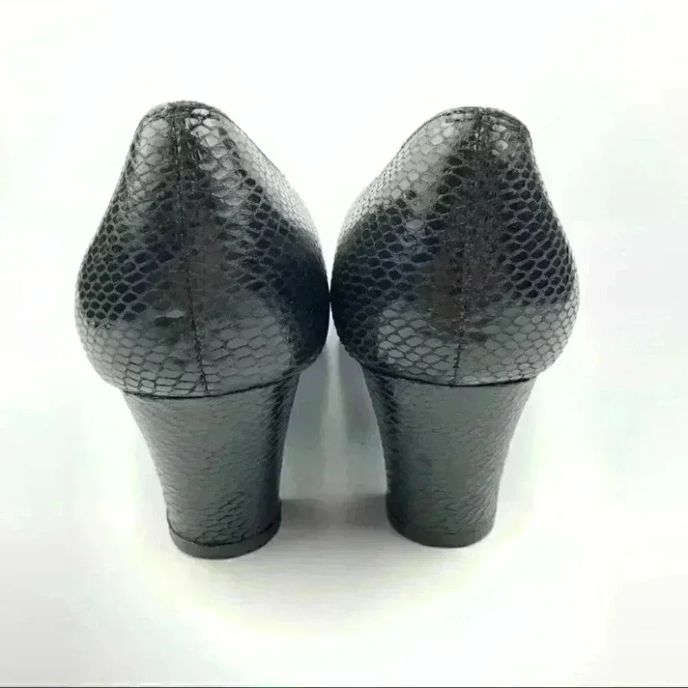 Ros Hommerson heels sz 7.5 WW black vintage 90s
